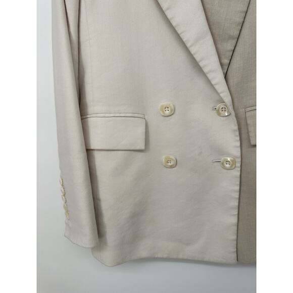Veronica Beard | Cream Double-Breasted Blazer - Picture 7 of 11